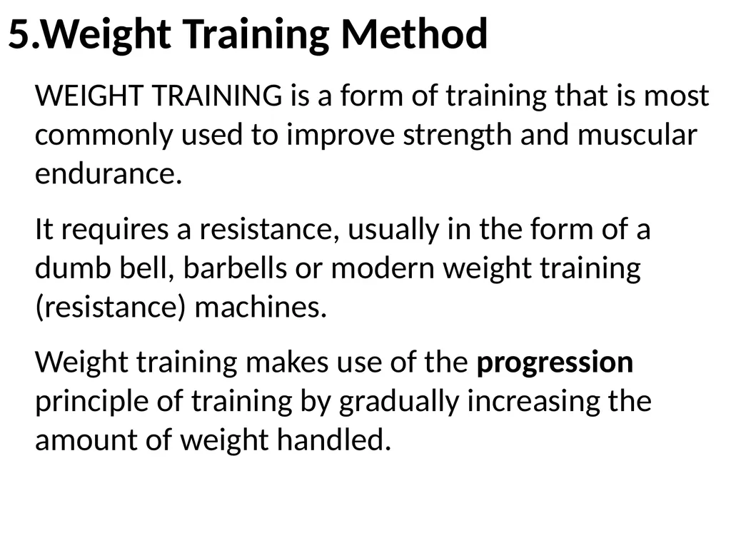 TRAINING METHOD TRAINING METHOD: Circuit Training - slide 21 of 24