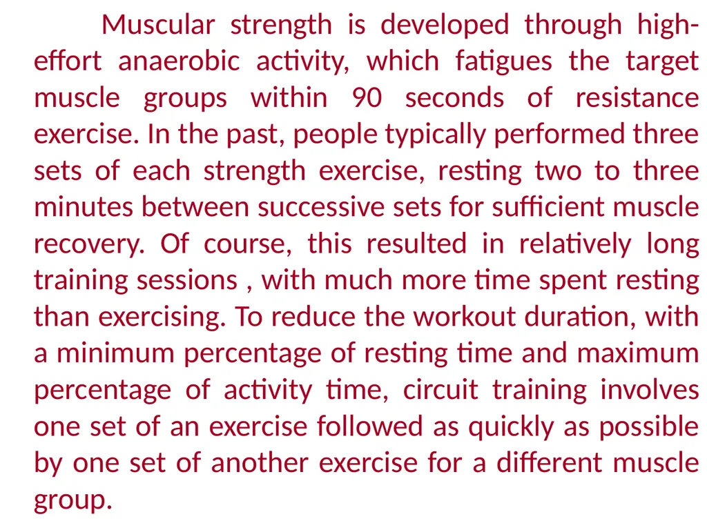 TRAINING METHOD TRAINING METHOD: Circuit Training - slide 4 of 24