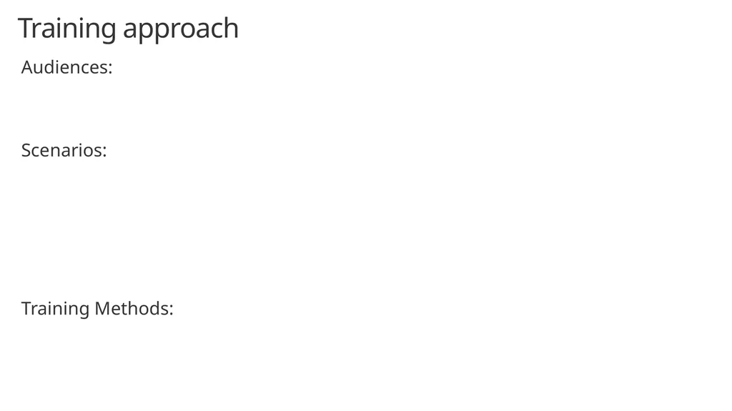 OneDrive Training Plan Template Audiences: - slide 2 of 14