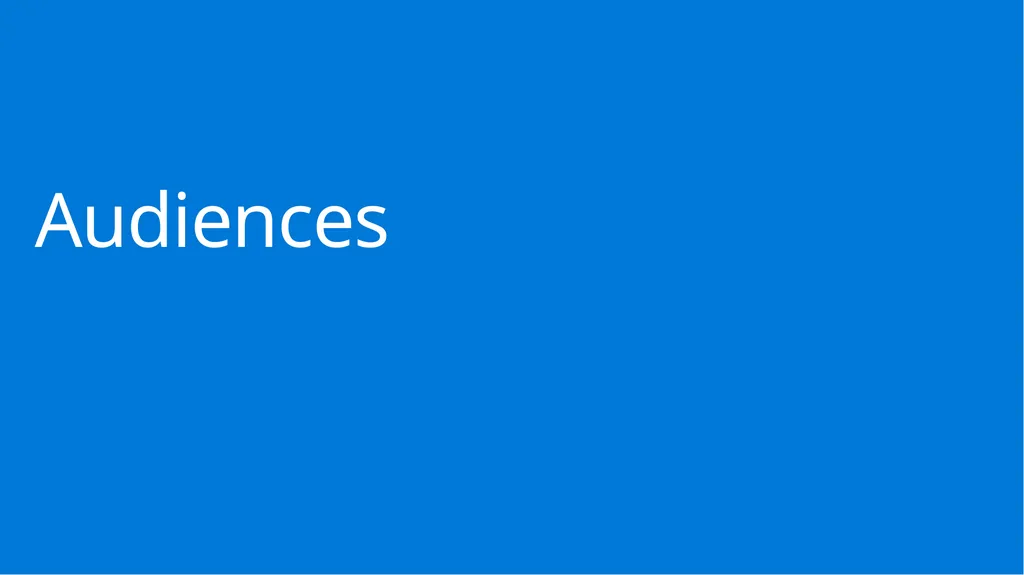 OneDrive Training Plan Template Audiences: - slide 4 of 14