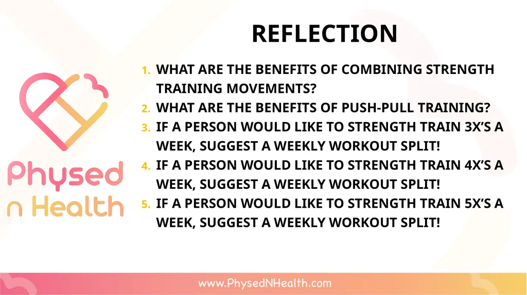 PERSONAL STRENGTH TRAINING PLAN LEQ: Can I apply - slide 33 of 34