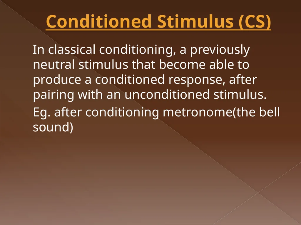 Classical Conditioning Learning Learning is a key - slide 17 of 30