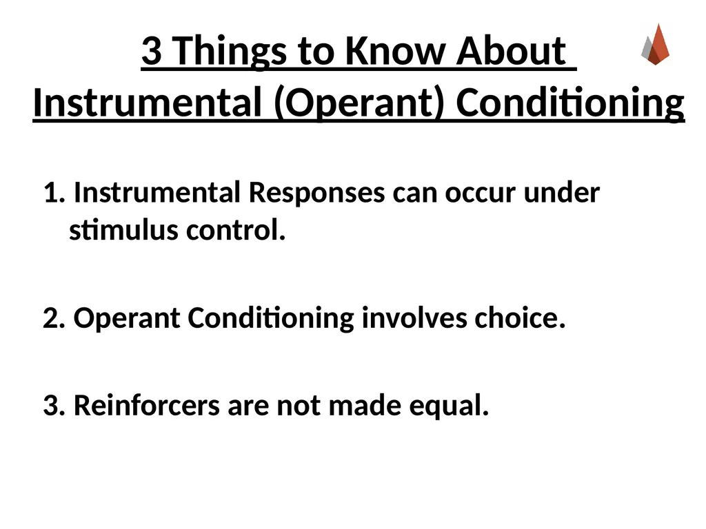 Conditioning and Learning [Professor Name] [Class - slide 28 of 42