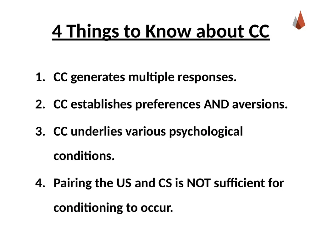 Conditioning and Learning [Professor Name] [Class - slide 20 of 42