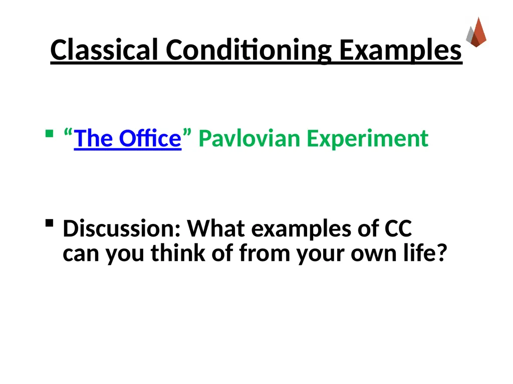 Conditioning and Learning [Professor Name] [Class - slide 11 of 42