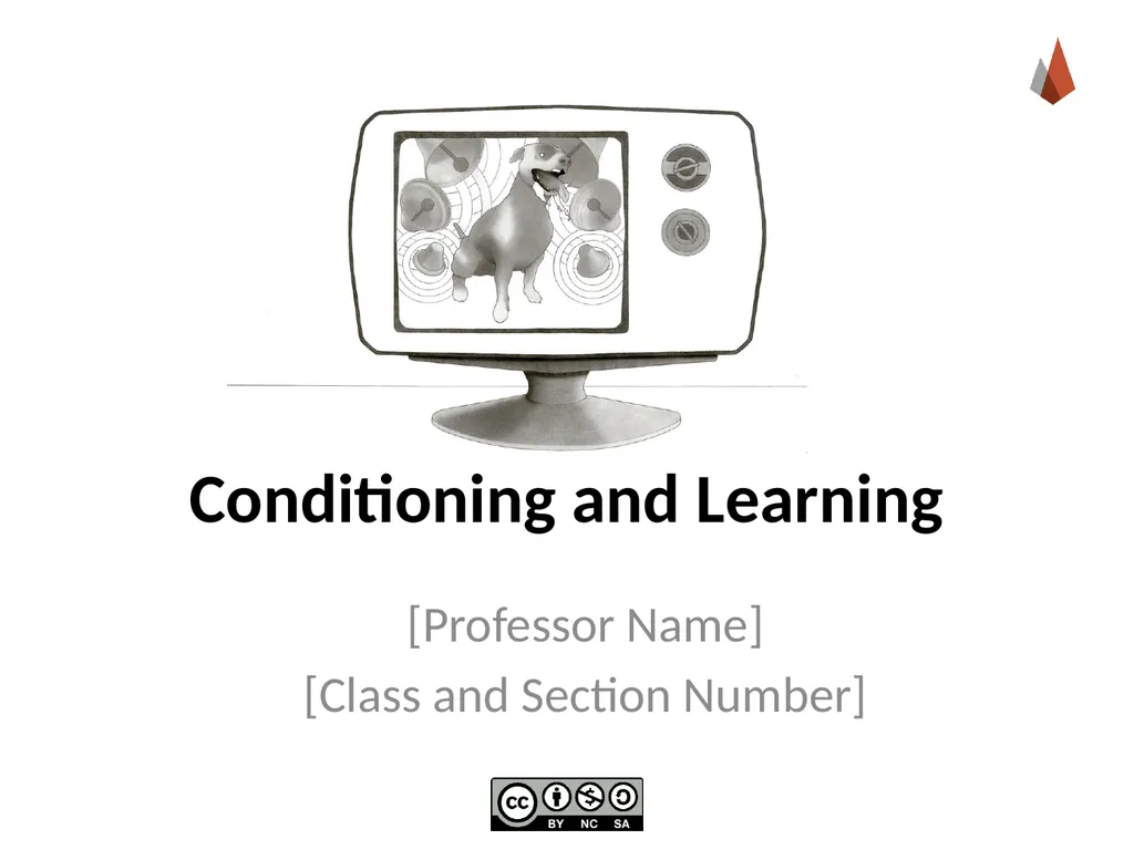 Conditioning and Learning [Professor Name] [Class - slide 1 of 42