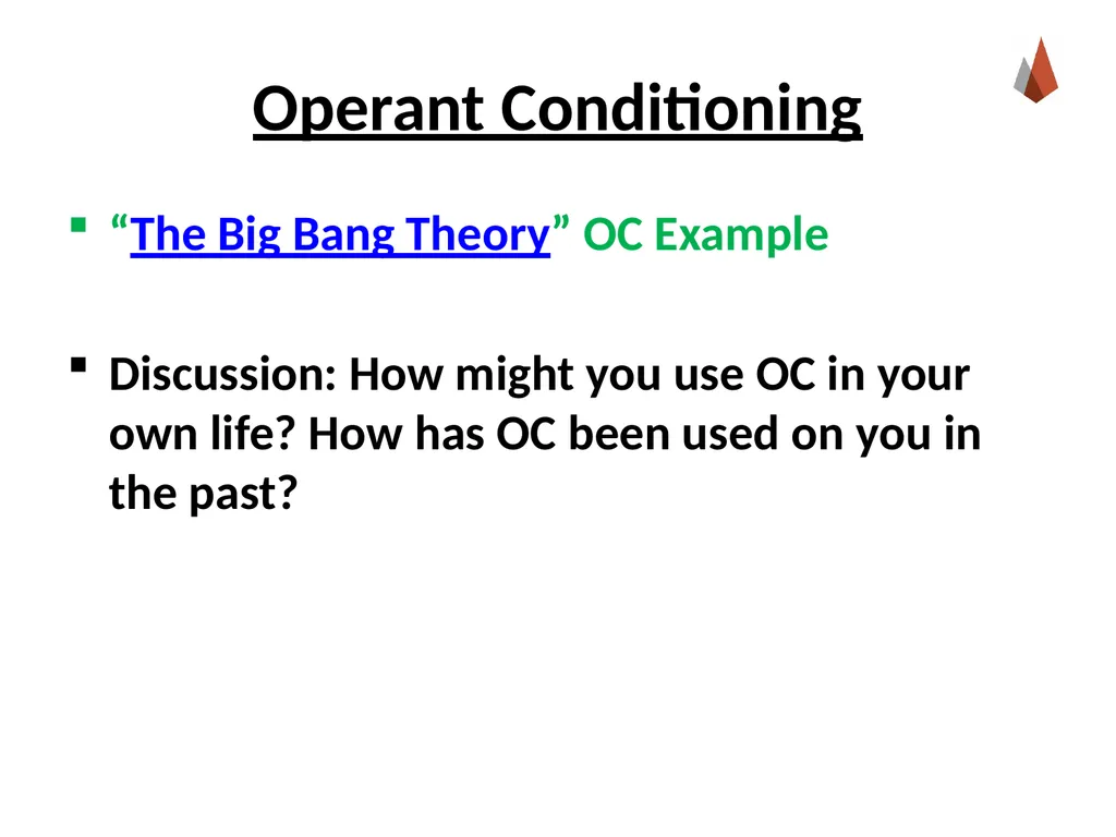 Conditioning and Learning [Professor Name] [Class - slide 26 of 42