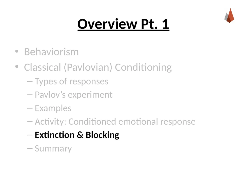 Conditioning and Learning [Professor Name] [Class - slide 15 of 42