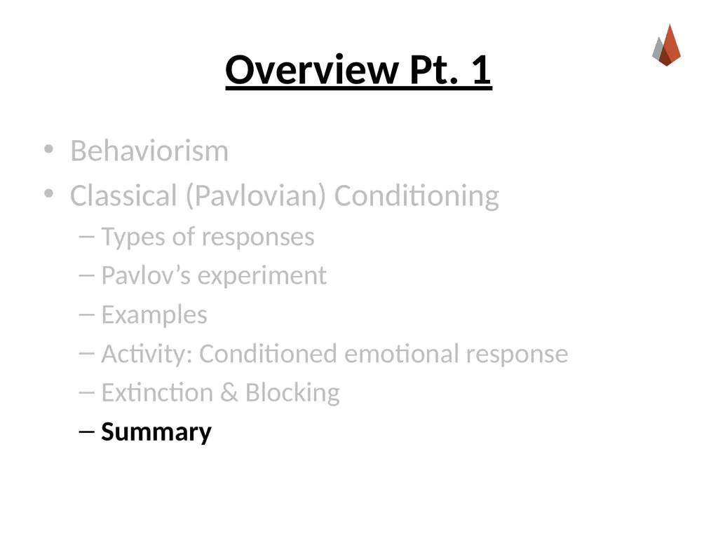 Conditioning and Learning [Professor Name] [Class - slide 19 of 42