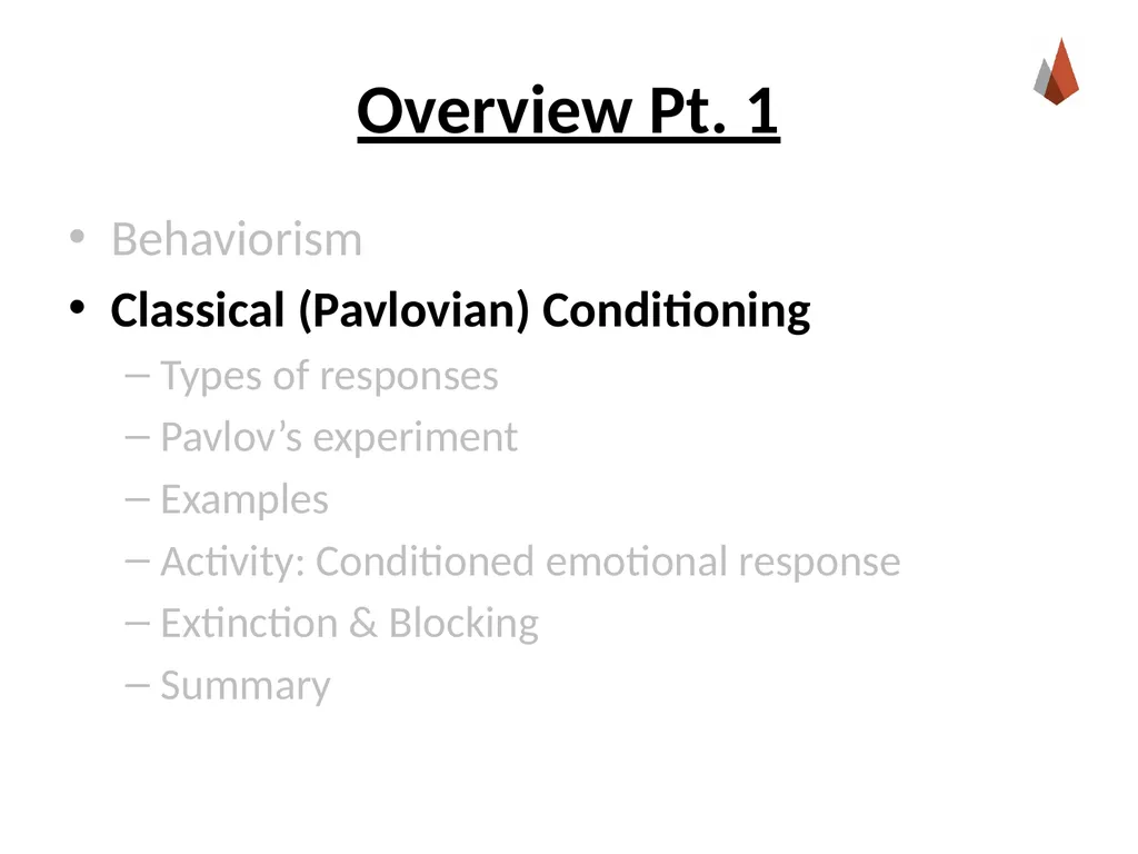 Conditioning and Learning [Professor Name] [Class - slide 4 of 42