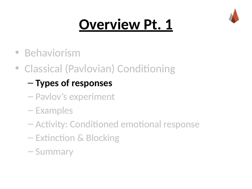 Conditioning and Learning [Professor Name] [Class - slide 6 of 42