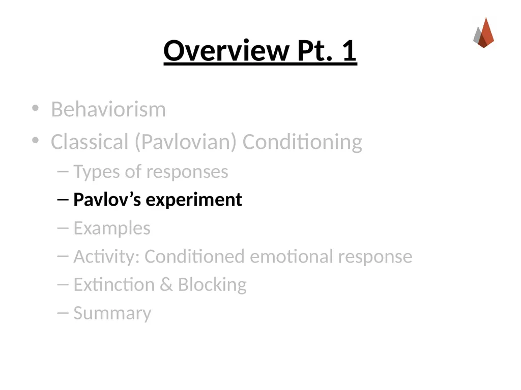 Conditioning and Learning [Professor Name] [Class - slide 8 of 42