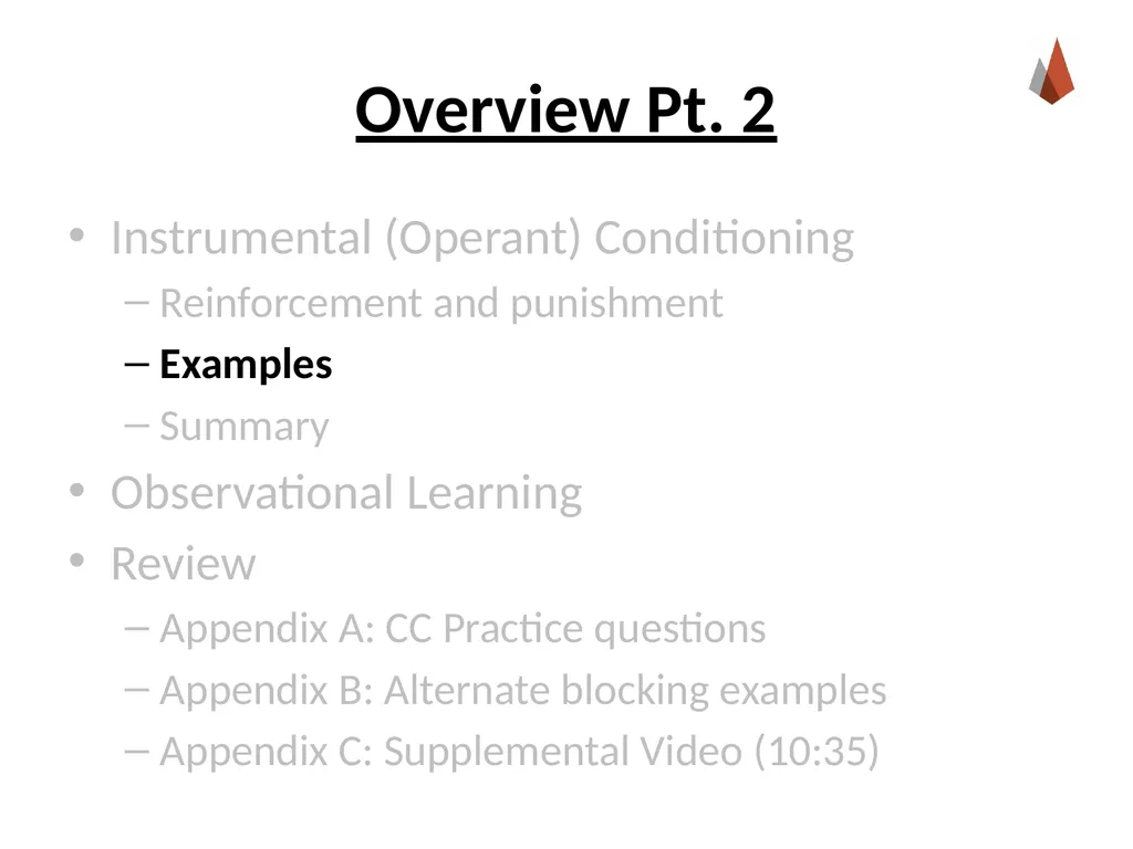 Conditioning and Learning [Professor Name] [Class - slide 25 of 42