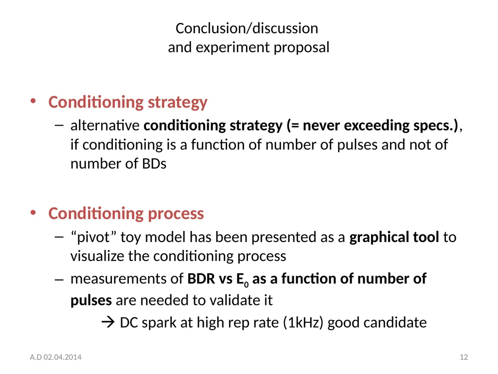 Structure conditioning strategy and toy model A. - slide 12 of 20