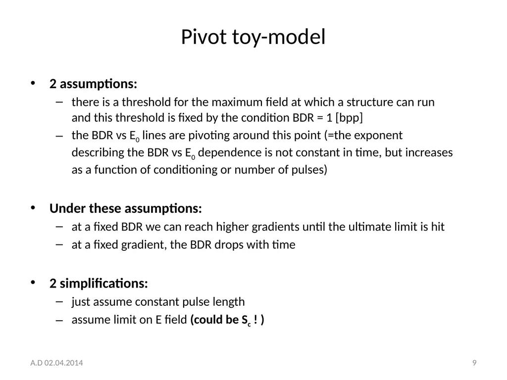 Structure conditioning strategy and toy model A. - slide 9 of 20