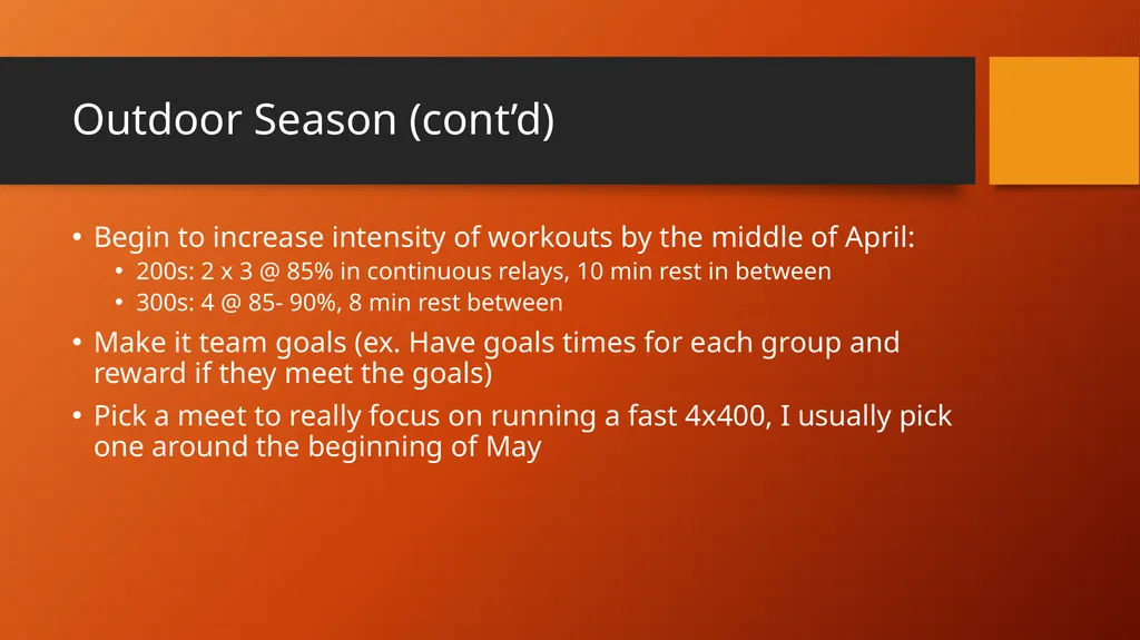 400m and 4x400m Training How to create an - slide 31 of 34