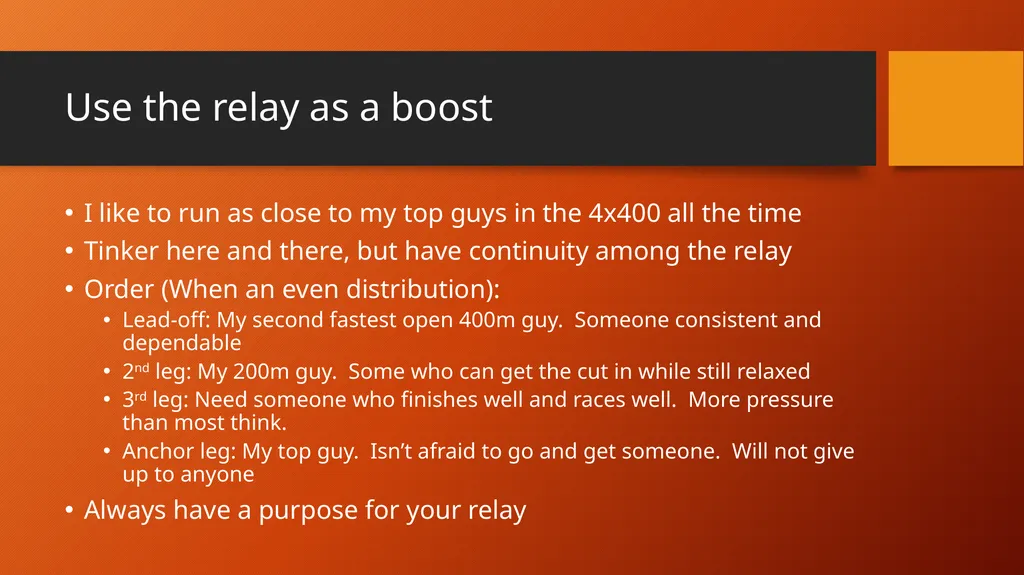 400m and 4x400m Training How to create an - slide 29 of 34