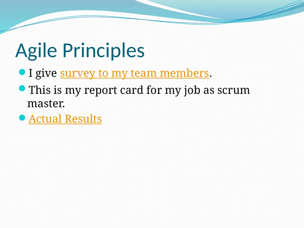 Measuring Agility How Agile Are You? Larry Apke - slide 10 of 12