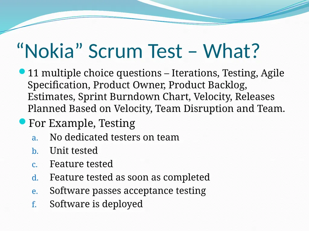 Measuring Agility How Agile Are You? Larry Apke - slide 4 of 12