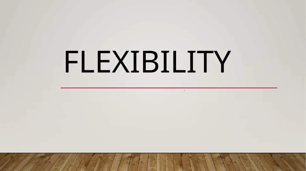 Flexibility Flexibility It is the ability of