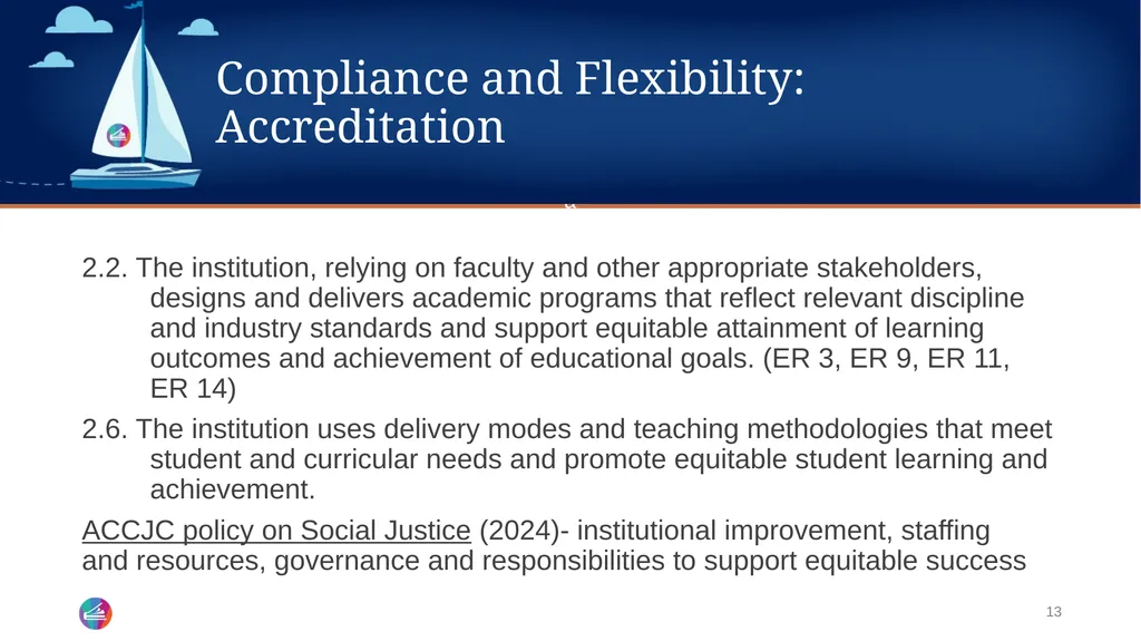 Balancing Flexibility and Compliance in the COR - slide 13 of 17