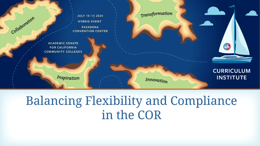 Balancing Flexibility and Compliance in the COR