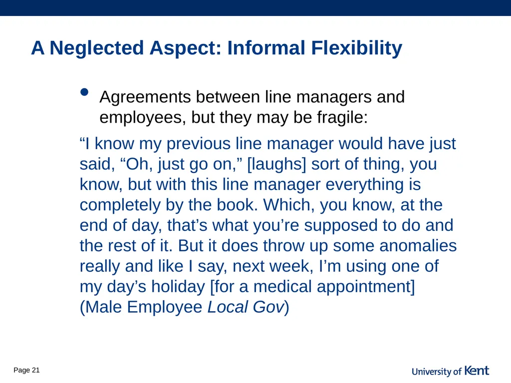 Is flexibility the answer? Older workers access to - slide 21 of 26