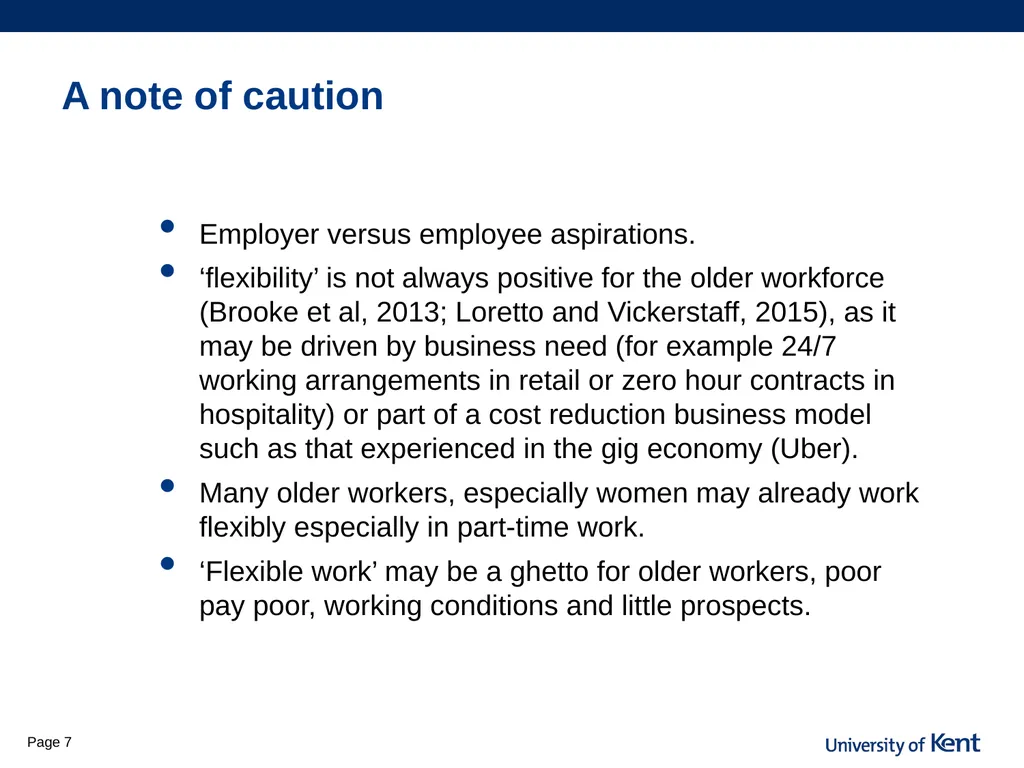 Is flexibility the answer? Older workers access to - slide 7 of 26