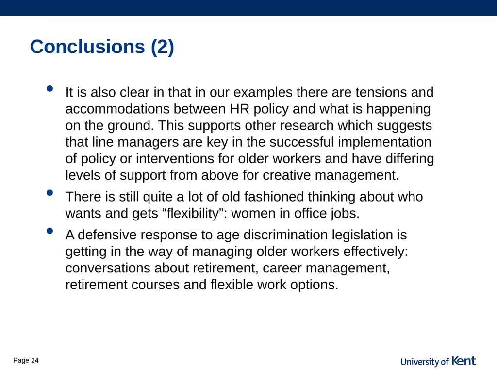 Is flexibility the answer? Older workers access to - slide 24 of 26