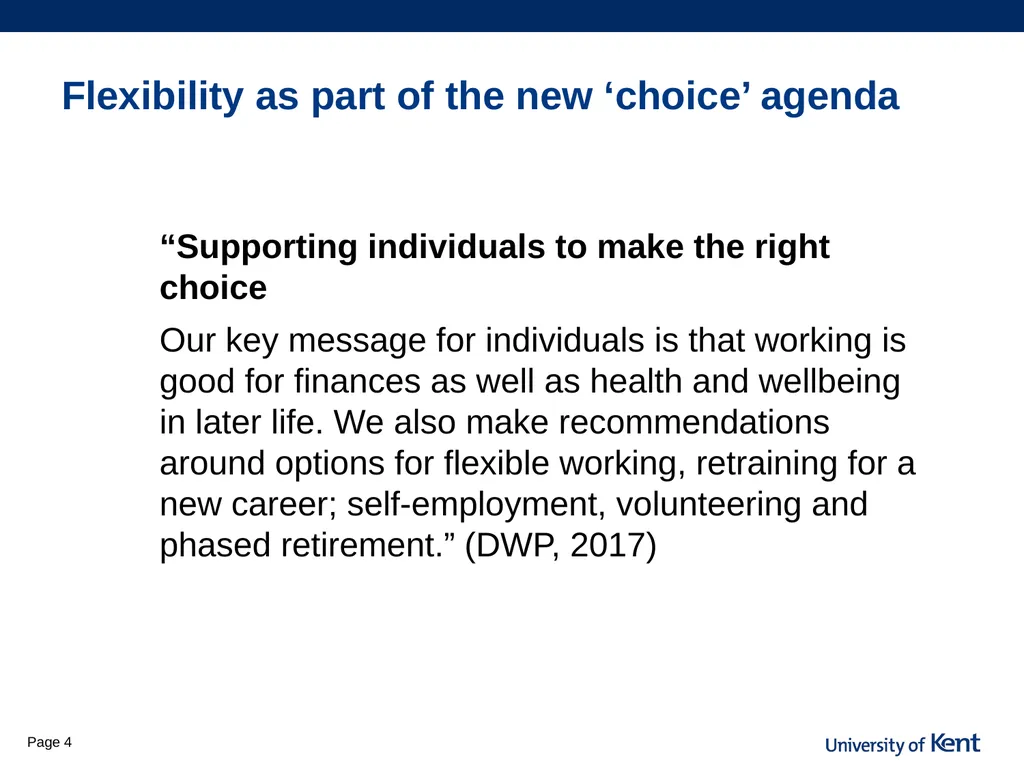 Is flexibility the answer? Older workers access to - slide 4 of 26