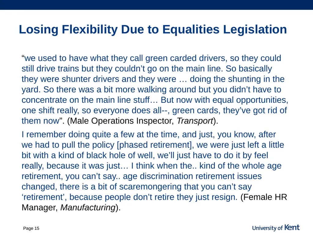 Is flexibility the answer? Older workers access to - slide 15 of 26