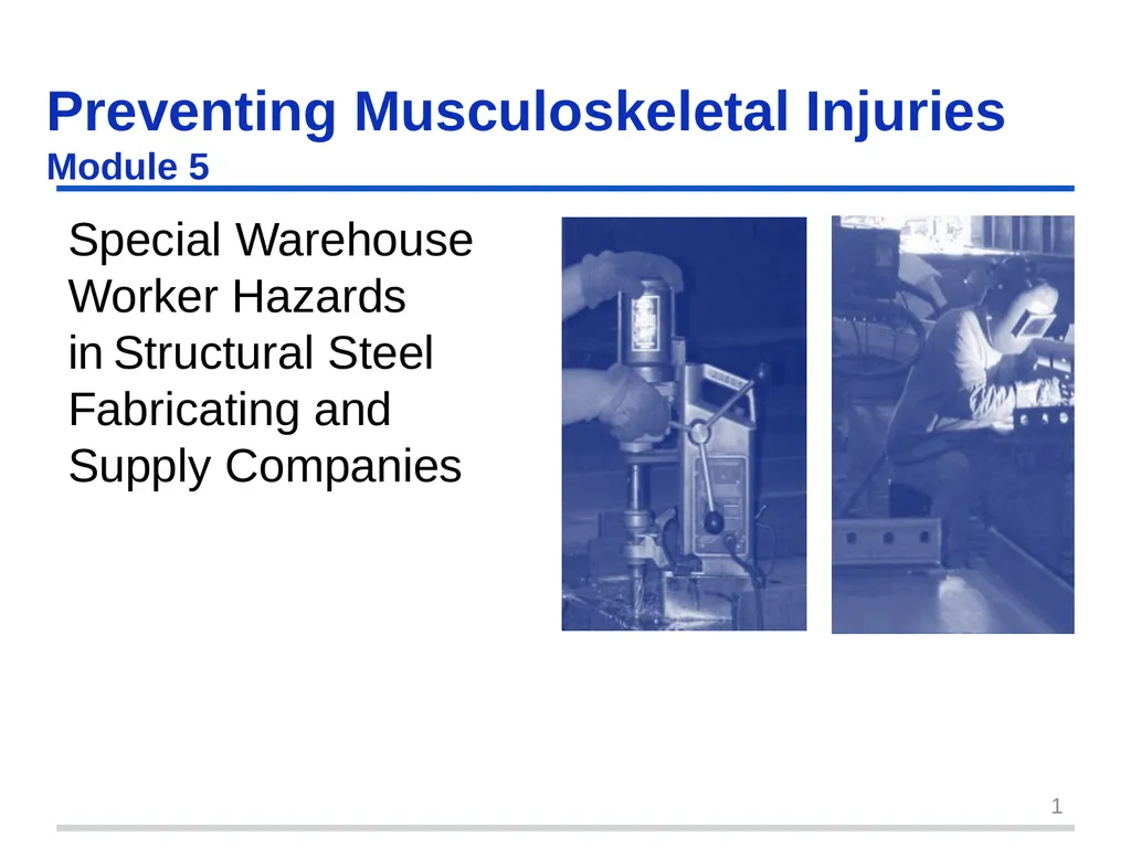 Preventing Musculoskeletal Injuries Module 5 - slide 1 of 48