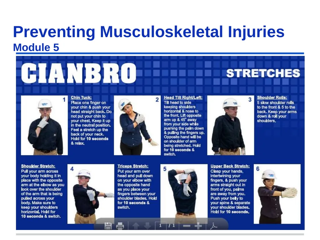 Preventing Musculoskeletal Injuries Module 5 - slide 7 of 48