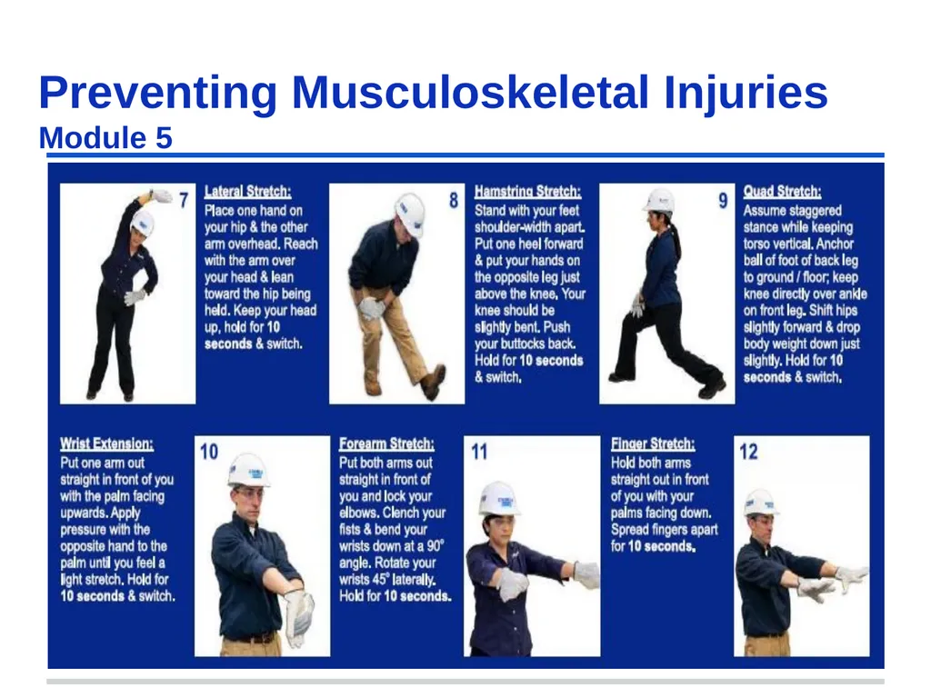 Preventing Musculoskeletal Injuries Module 5 - slide 8 of 48