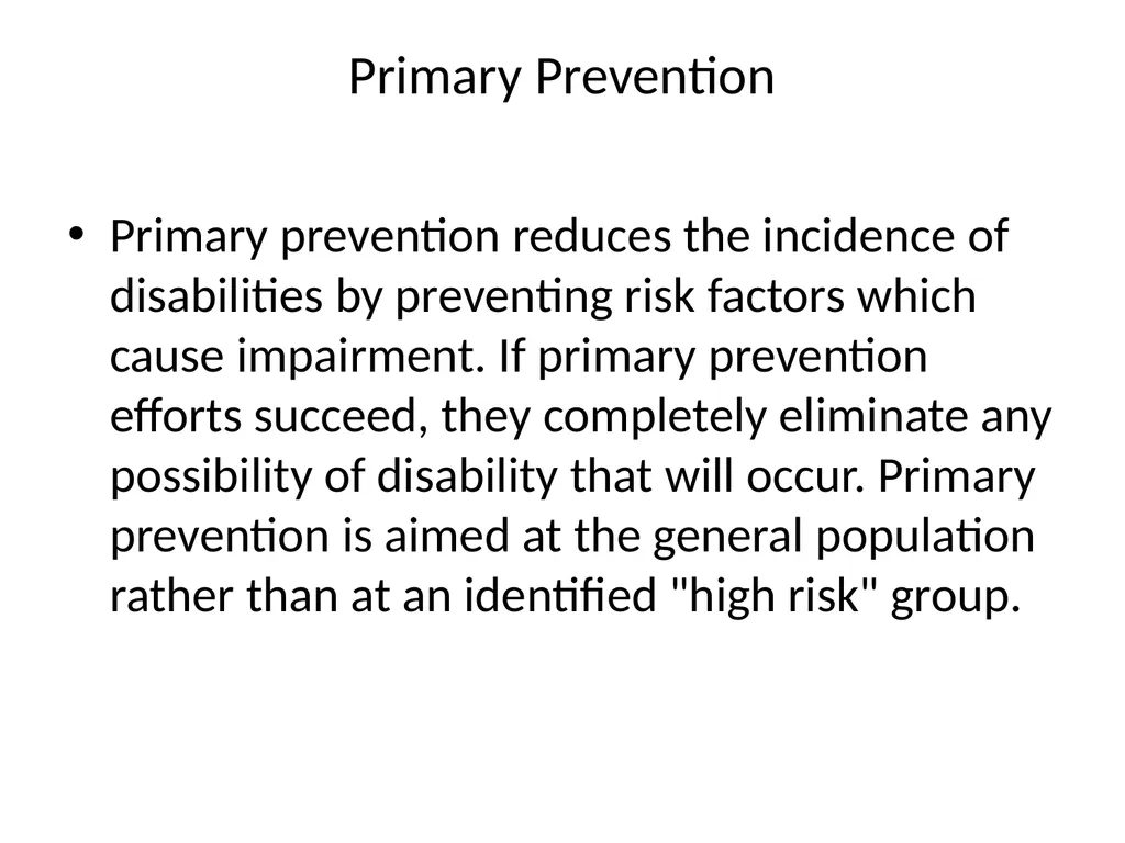 Disability Prevention Dr Digvijay Sharma School of - slide 6 of 21
