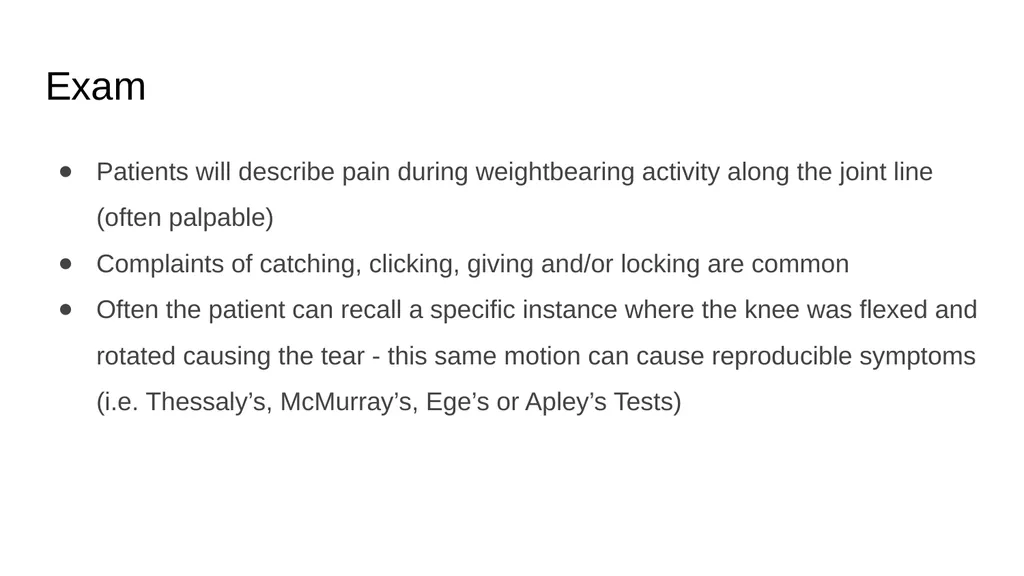 The Meniscus: Injuries, Management and - slide 27 of 74