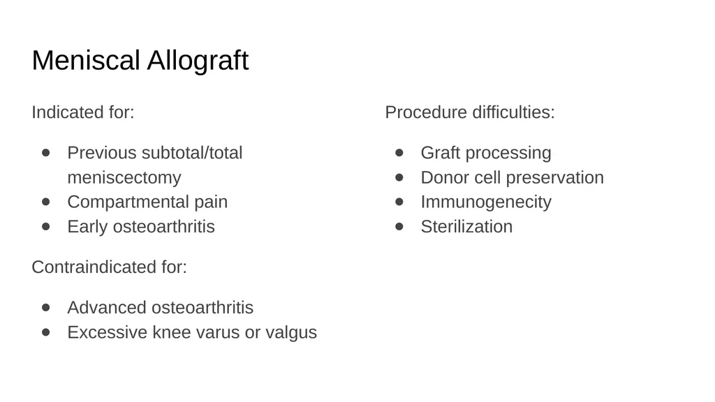 The Meniscus: Injuries, Management and - slide 50 of 74