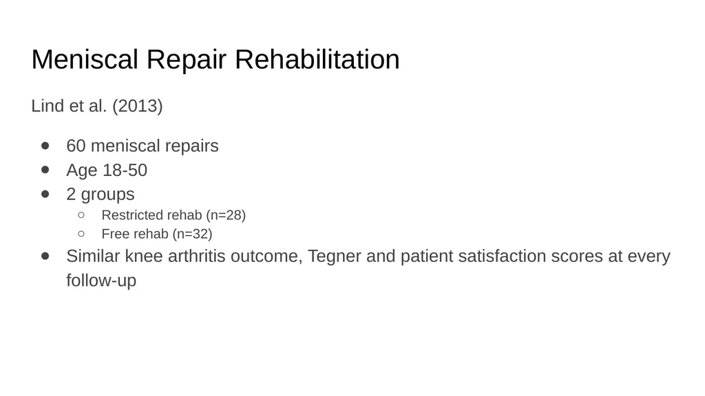 The Meniscus: Injuries, Management and - slide 36 of 74