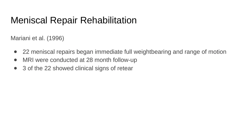 The Meniscus: Injuries, Management and - slide 38 of 74