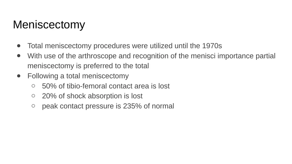 The Meniscus: Injuries, Management and - slide 42 of 74
