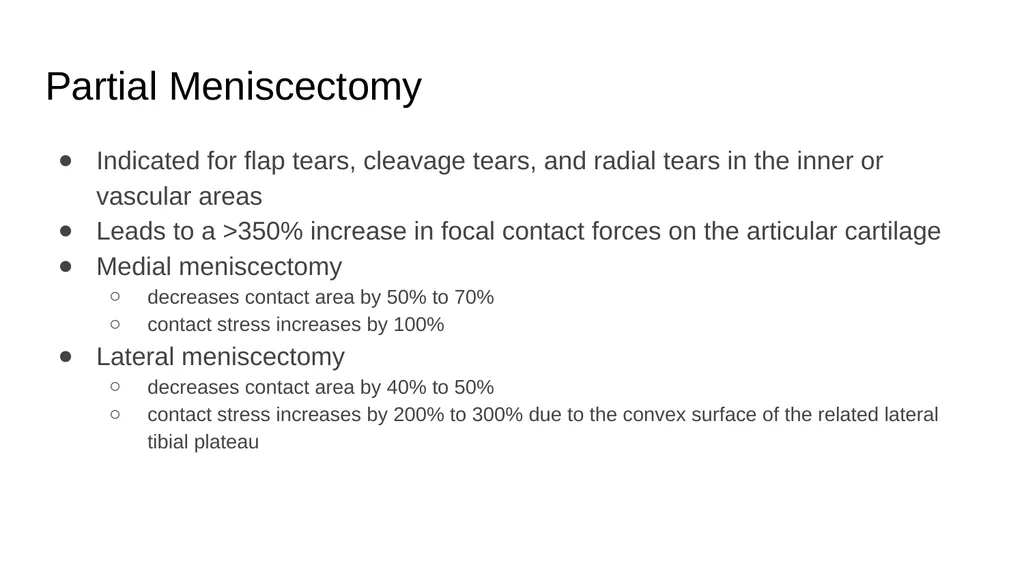 The Meniscus: Injuries, Management and - slide 44 of 74