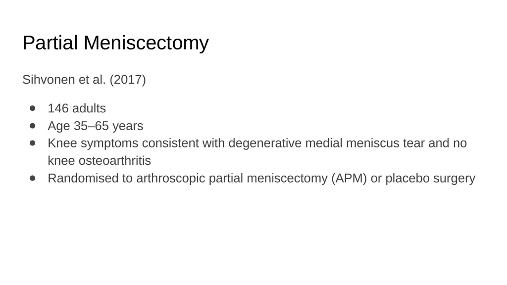 The Meniscus: Injuries, Management and - slide 45 of 74