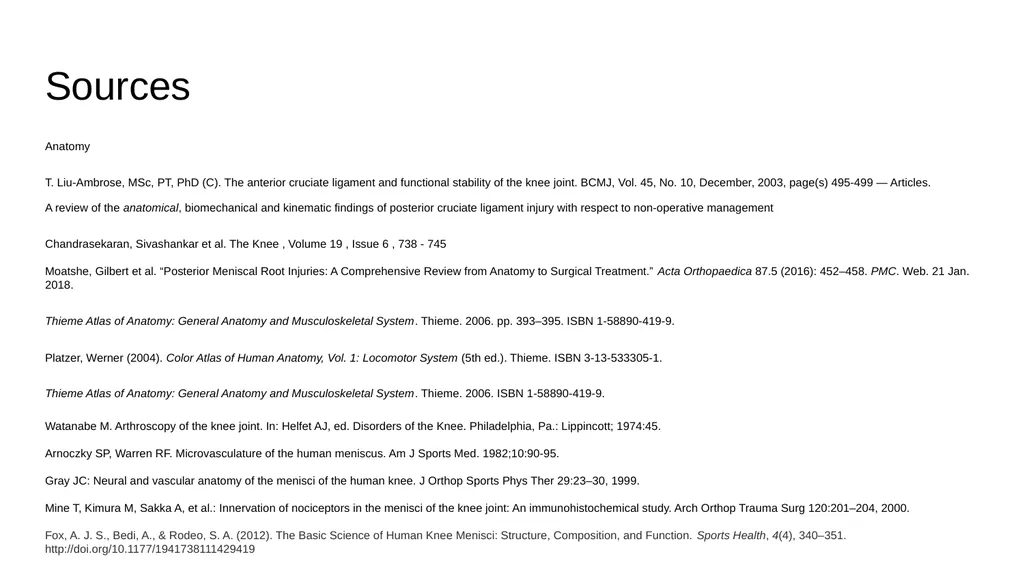 The Meniscus: Injuries, Management and - slide 70 of 74