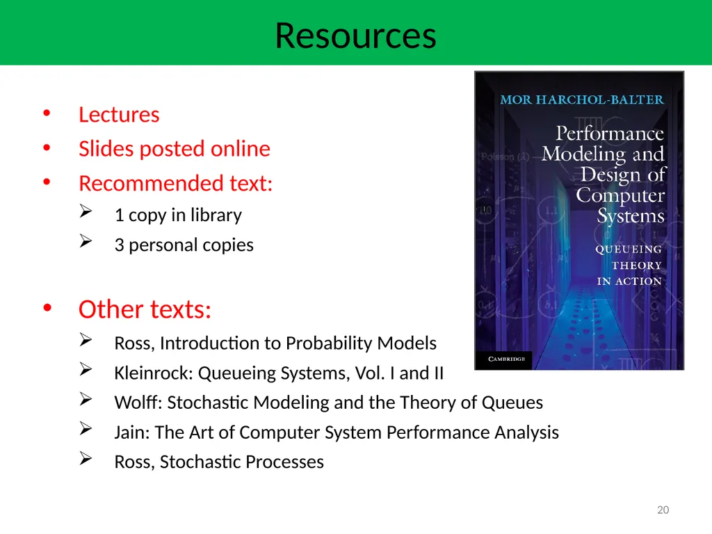 CSE 531: Performance Analysis of Systems Lecture - slide 20 of 25