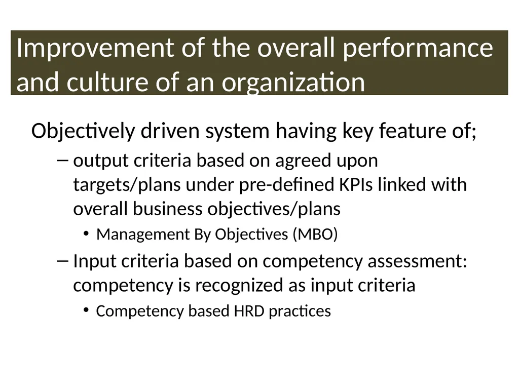 Awareness on Performance Management System and - slide 25 of 45