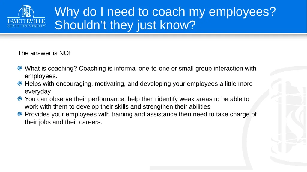 Helpful tools for Effective Coaching Why do I need - slide 2 of 8