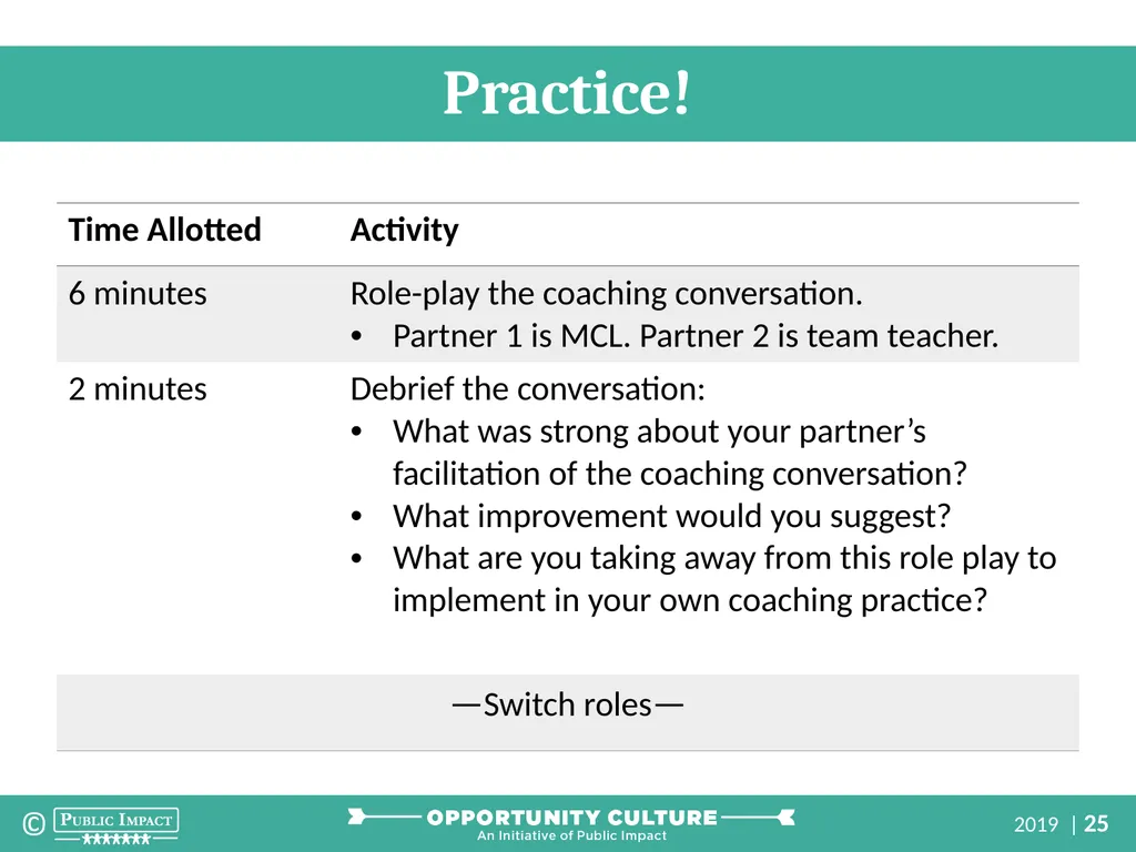 Multi-Classroom Leadership Coaching Part 2: How to - slide 25 of 32