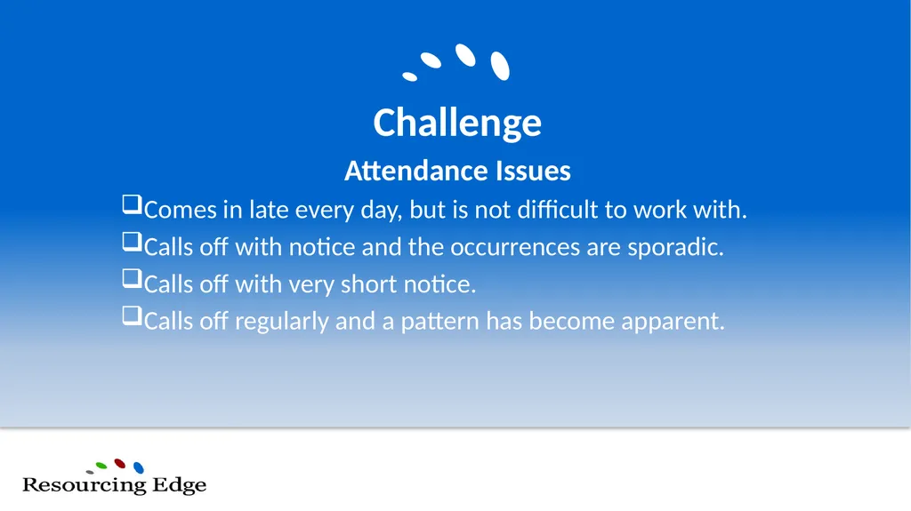 Coaching/Counseling Identify challenges associated - slide 13 of 26