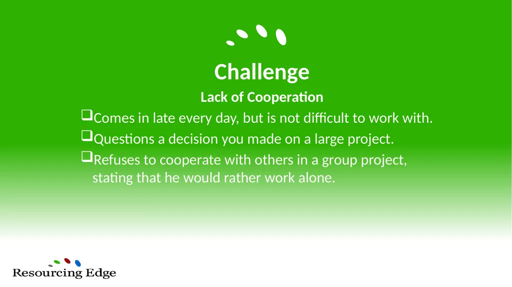 Coaching/Counseling Identify challenges associated - slide 11 of 26