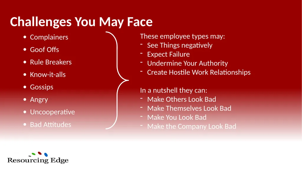 Coaching/Counseling Identify challenges associated - slide 3 of 26